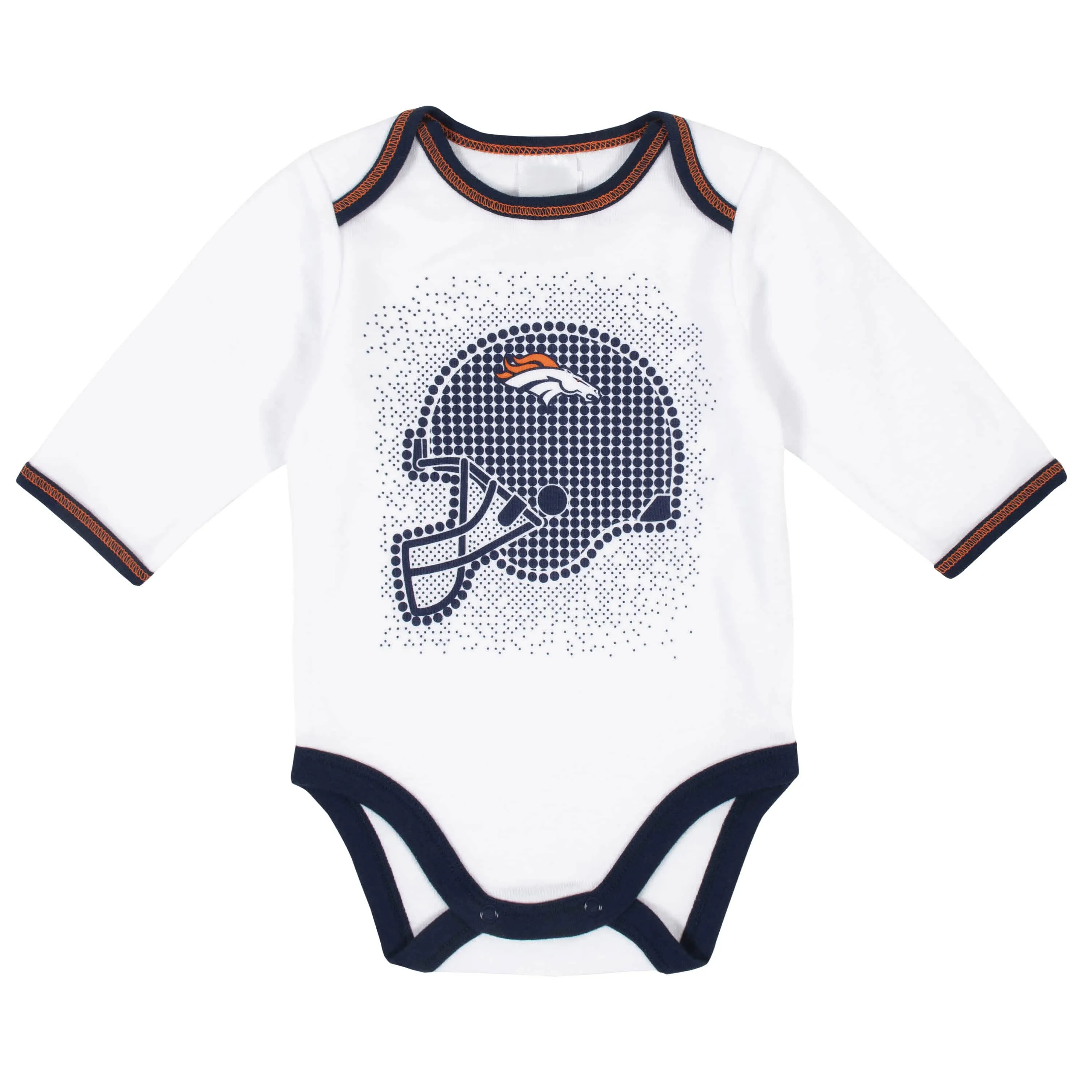 3-Piece Baby Boys Denver Broncos Bodysuit, Footed Pant, and Cap Set