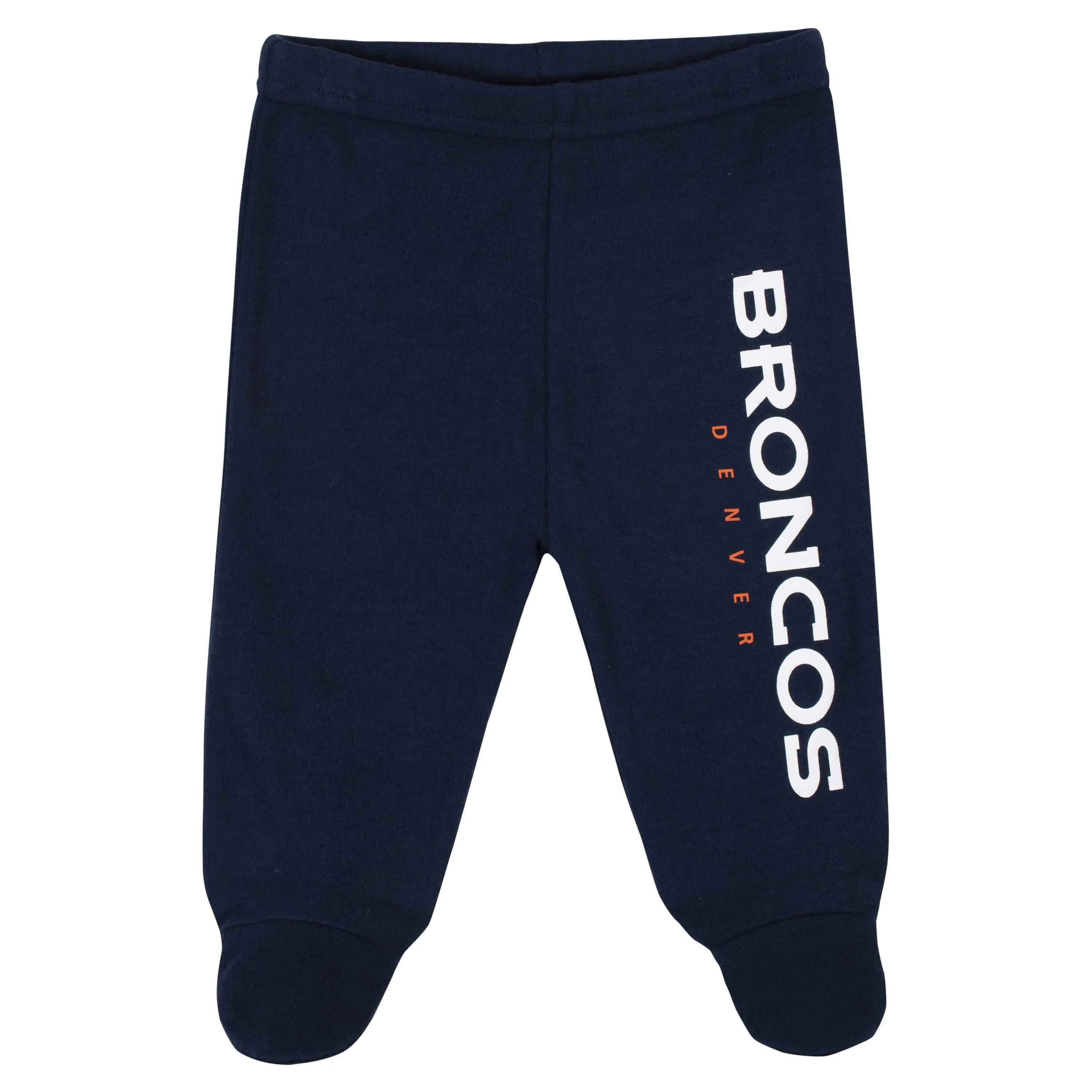 3-Piece Baby Boys Denver Broncos Bodysuit, Footed Pant, and Cap Set