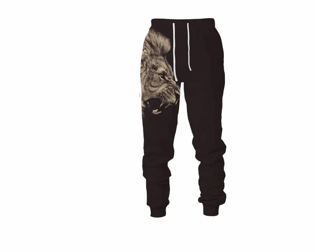 3D Digital Printing Animal Lion Sweatshirt Sweatpants