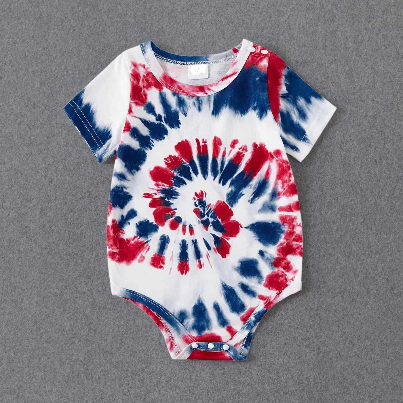 4th of July Independence Day Family Matching Tie Dye Short-sleeve Tee