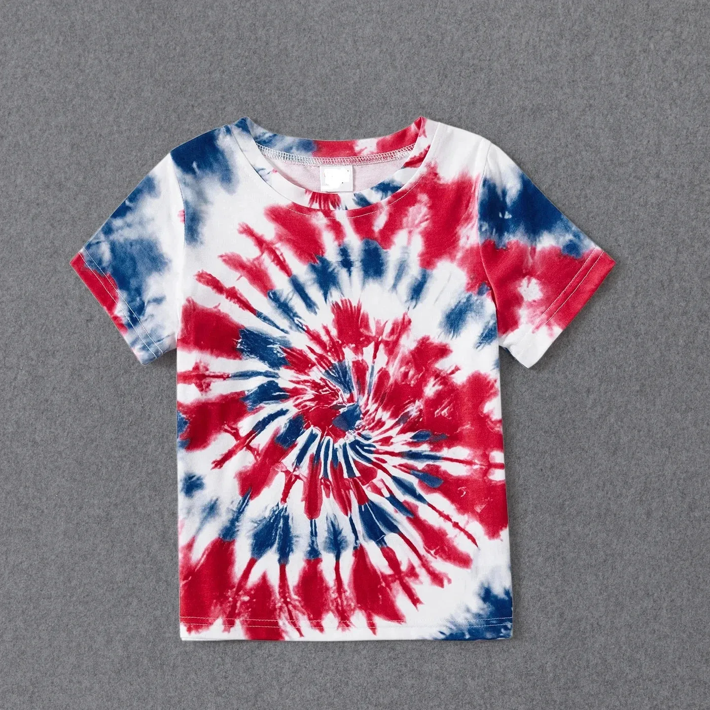 4th of July Independence Day Family Matching Tie Dye Short-sleeve Tee