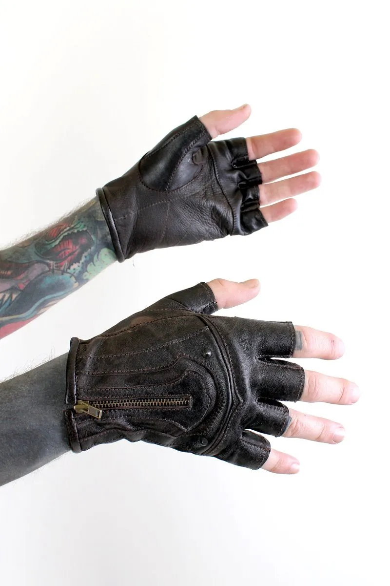 5D x Steam Trunk Mojo Moto Gloves - leather