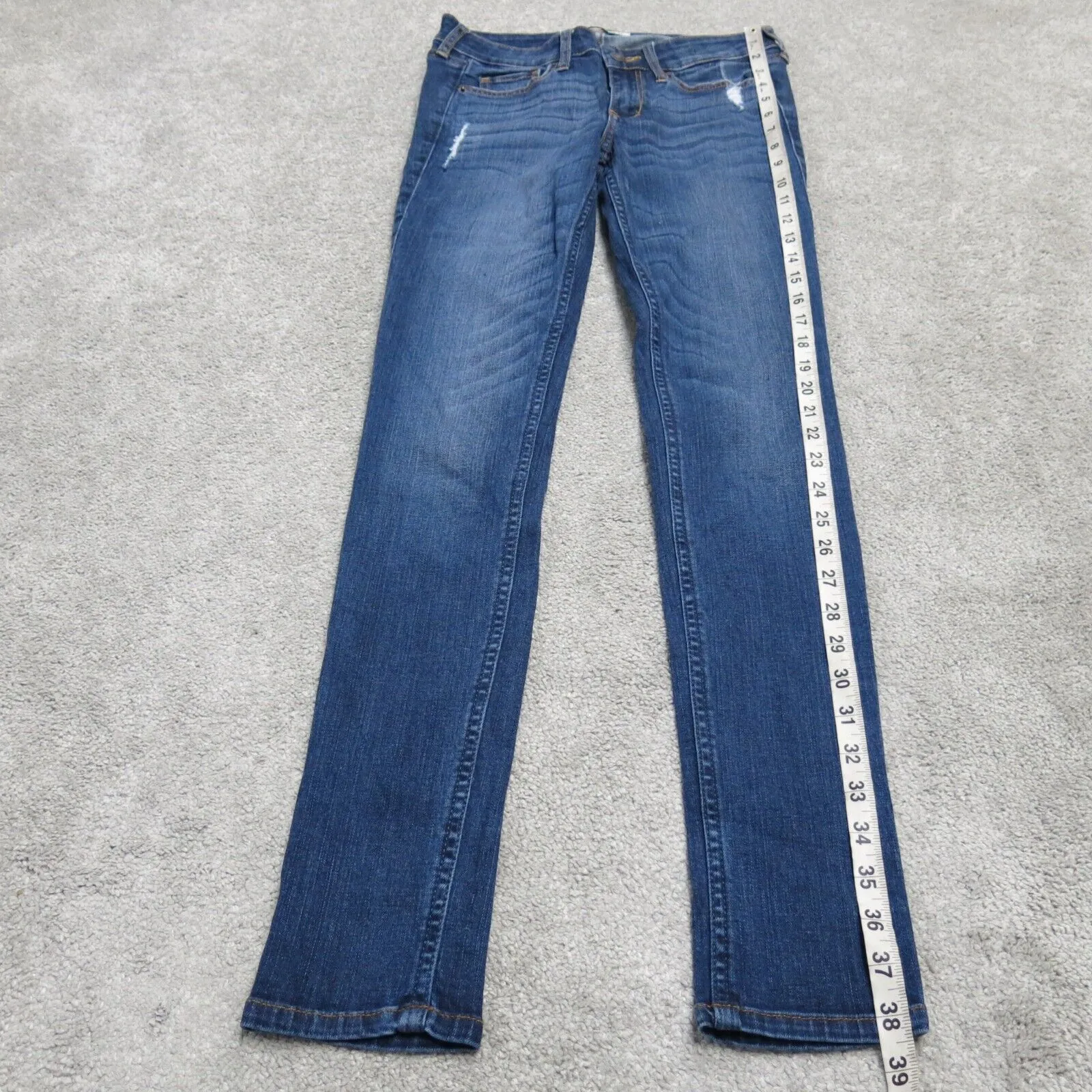 Abercrombie Fitch Women Skinny Leg Jeans Stretch Low Rise Blue Size W25XL31