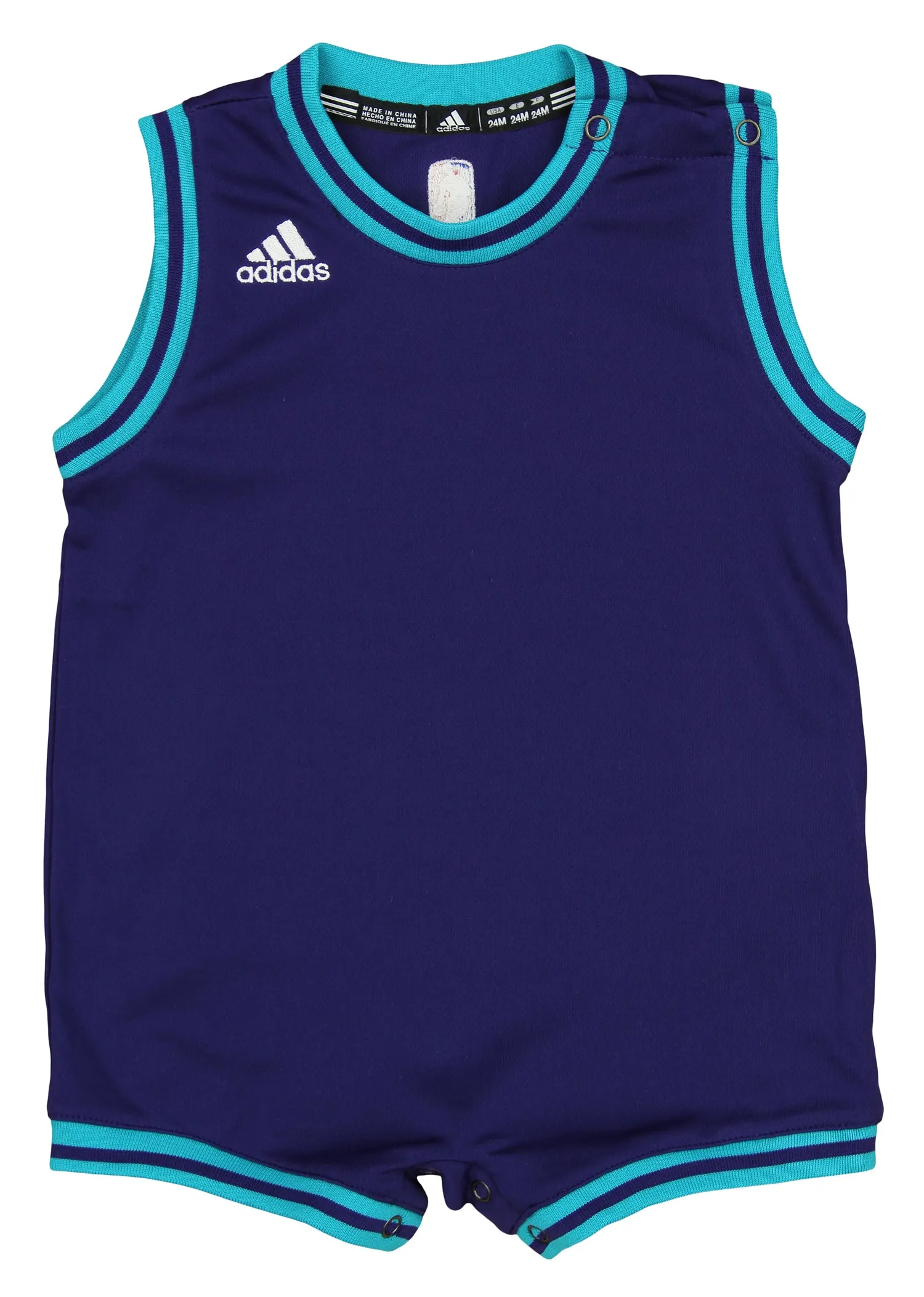 Adidas NBA Infants Charlotte Hornets Road Team Romper, Purple