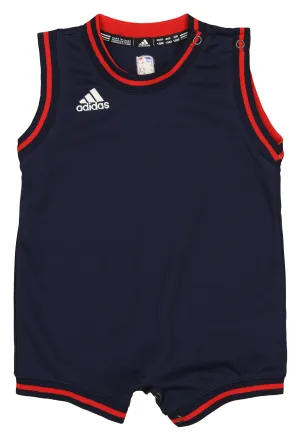 Adidas NBA Infants Detroit Pistons Replica Road Blank Romper, Navy