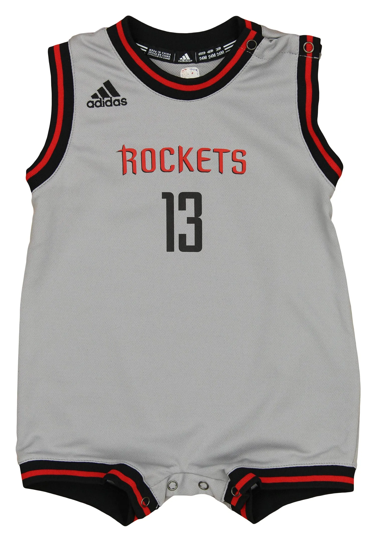 Adidas NBA Infants Houston Rockets James Harden #13 Alternate Romper, Gray