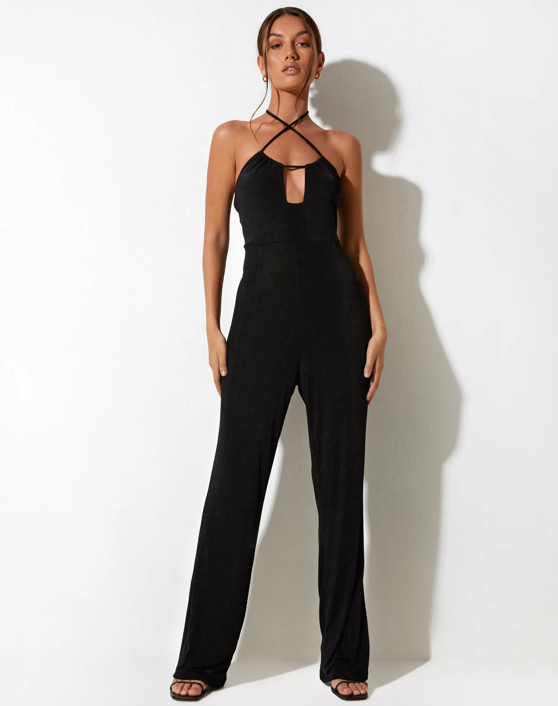 Alison Jumpsuit in Crepe Black