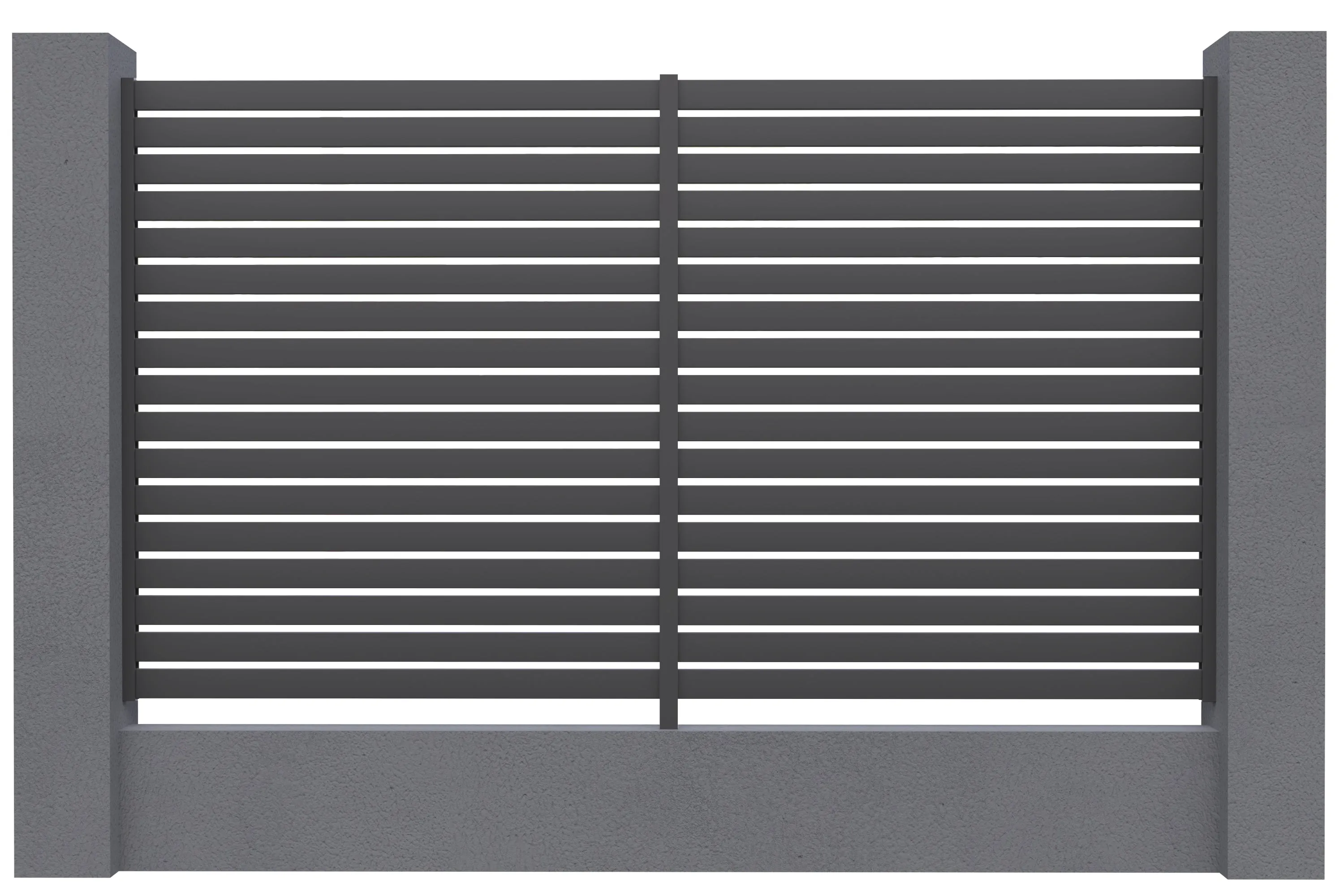 Aluminium Slat Screen Kit - Basalt colour, 1800mm high x 3000mm wide,  Slat fence panel,