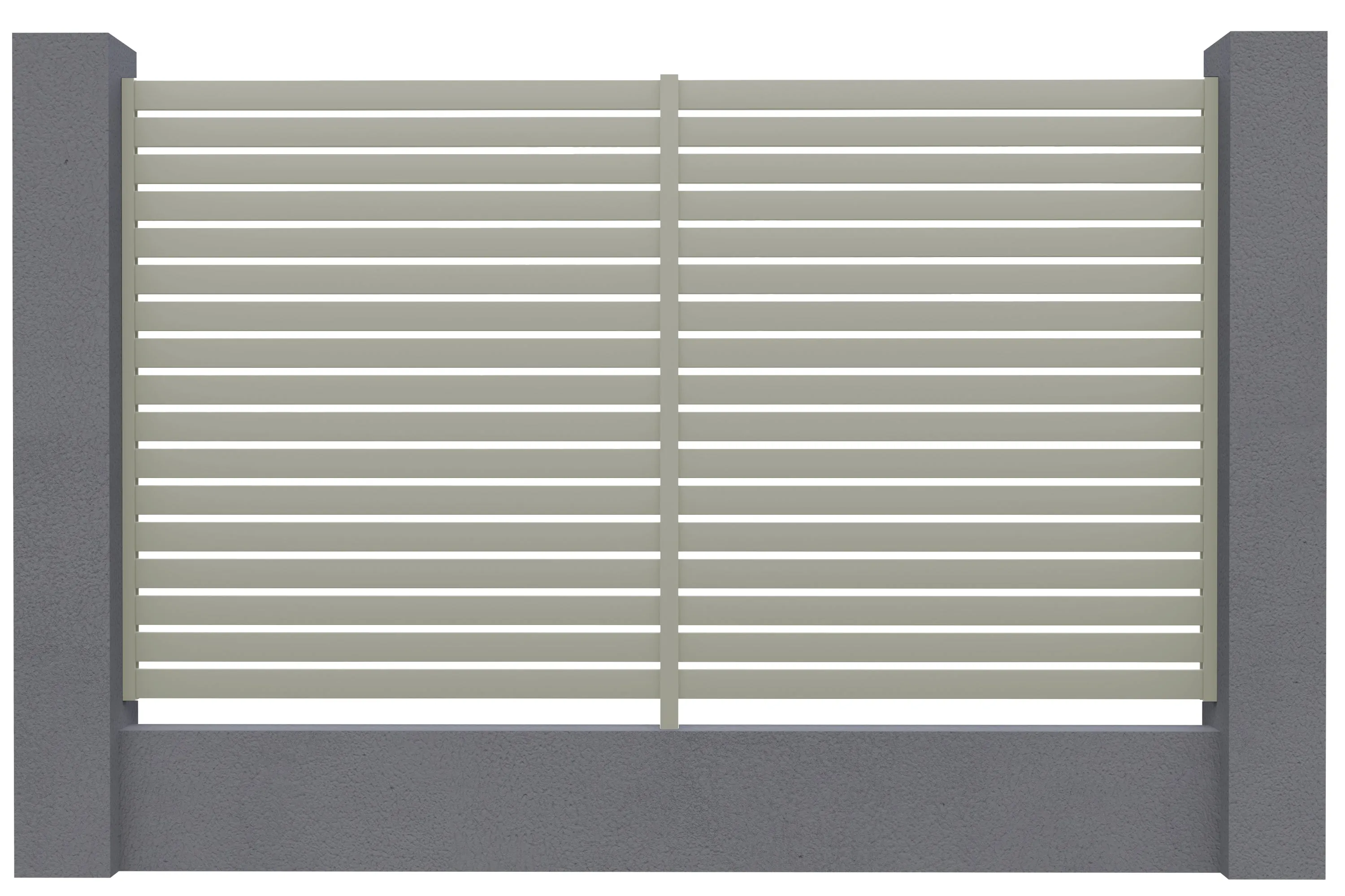 Aluminium Slat Screen Kit - Dune colour,  1800mm high x 3000mm wide,  Slat fence panel