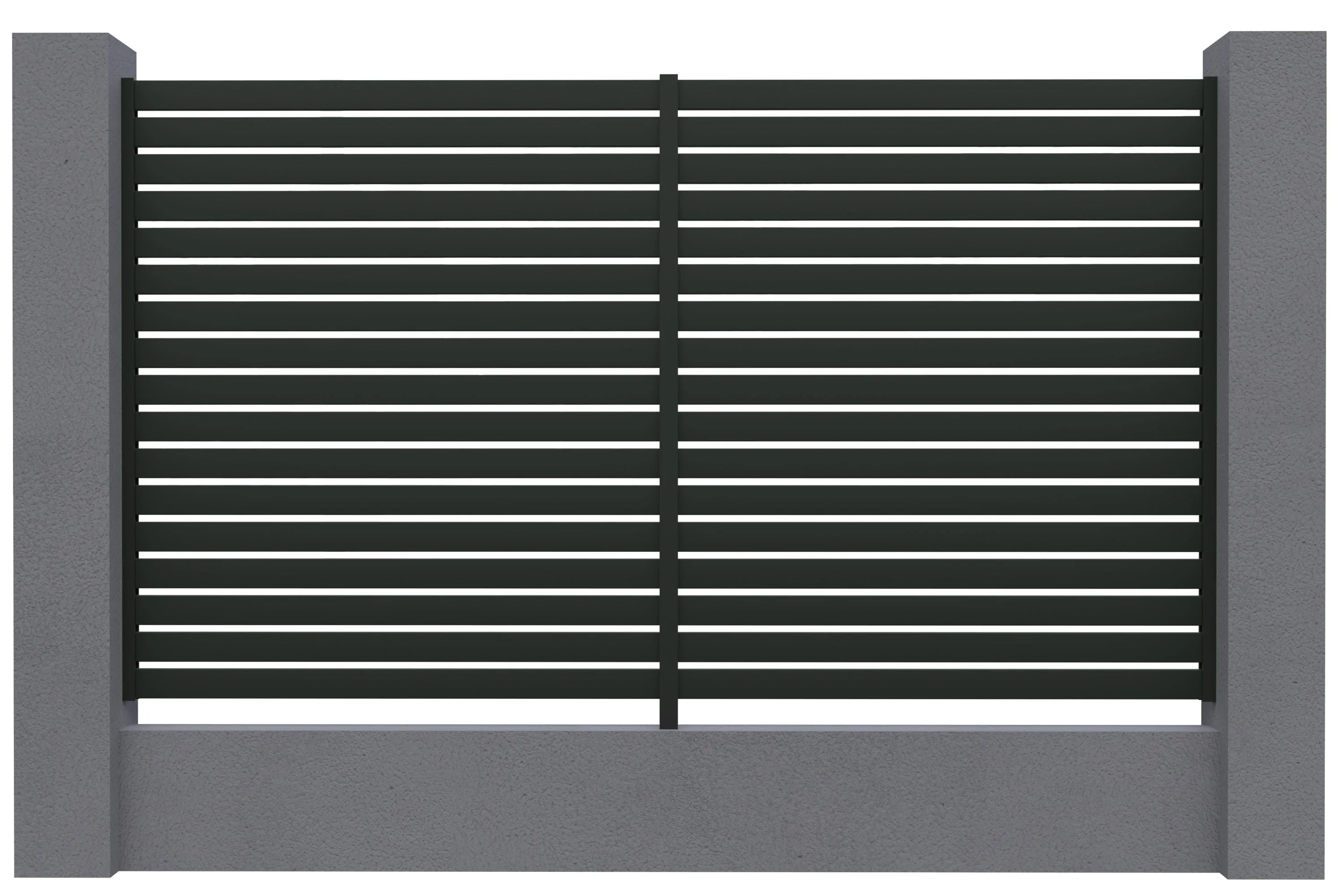 Aluminium Slat Screen Kit - Woodland Grey colour,   1800mm high x 3000mm wide, Slat fence panel