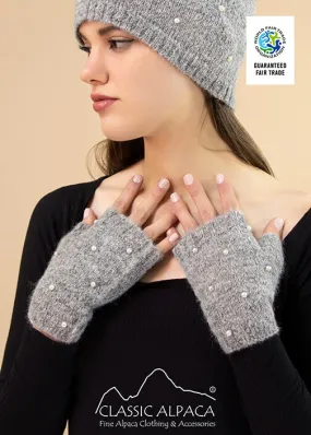 Amber Alpaca Fingerless Gloves