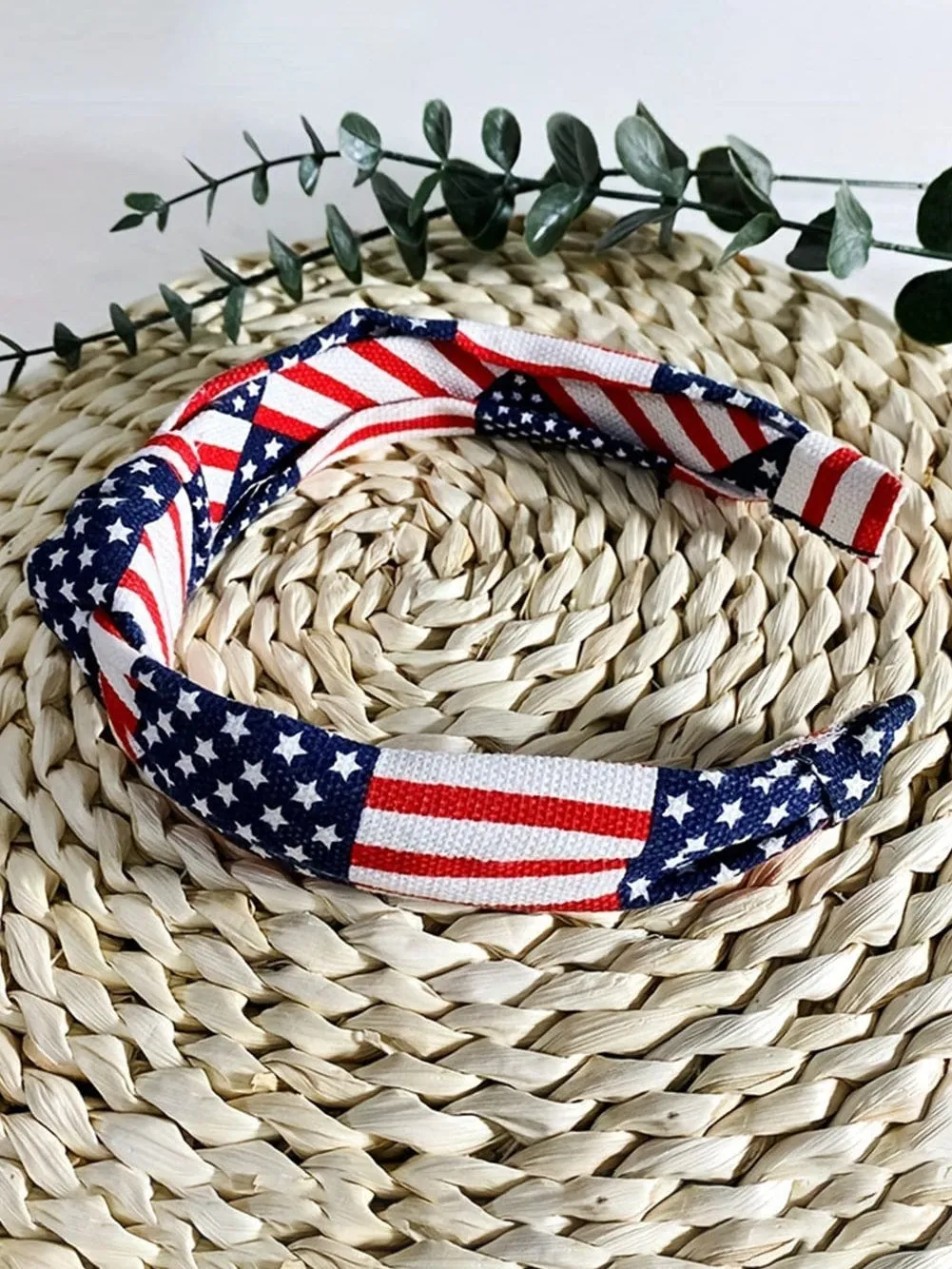 American Flag Inspired Navy Blue Knotted Headband