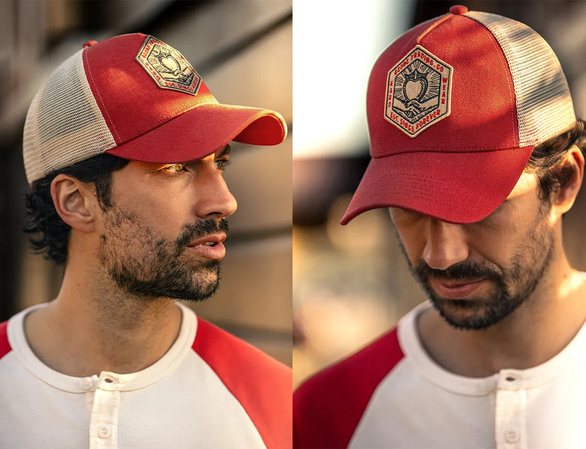 &SONS Union Trucker Cap Vintage Red