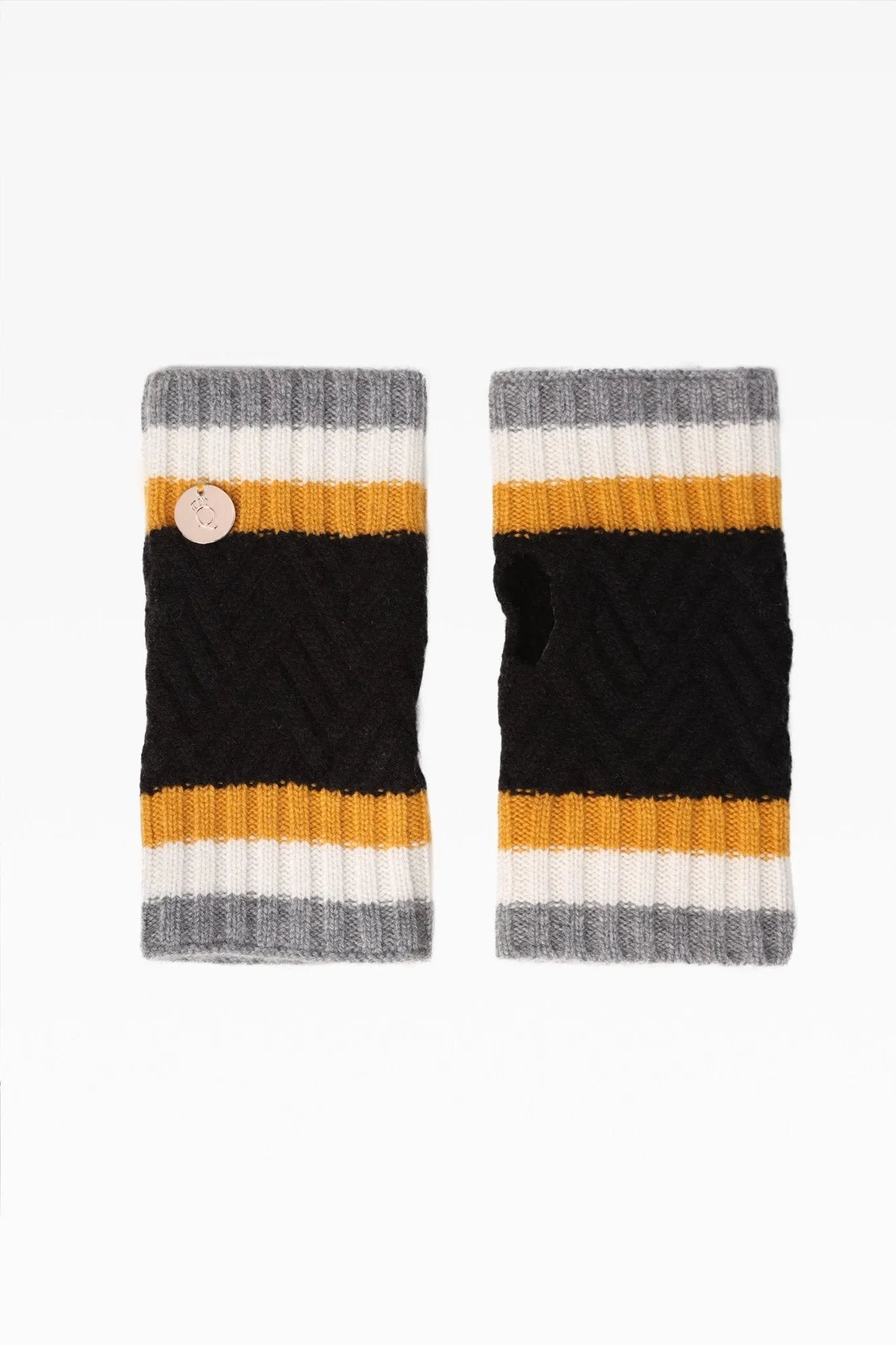 Andie Black Mix Cashmere Stripe Wristlets