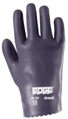 Ansell Edge Nitrile Gloves, Slip-On Cuff, Interlock Knit Lined, Size 8, 40-105-8