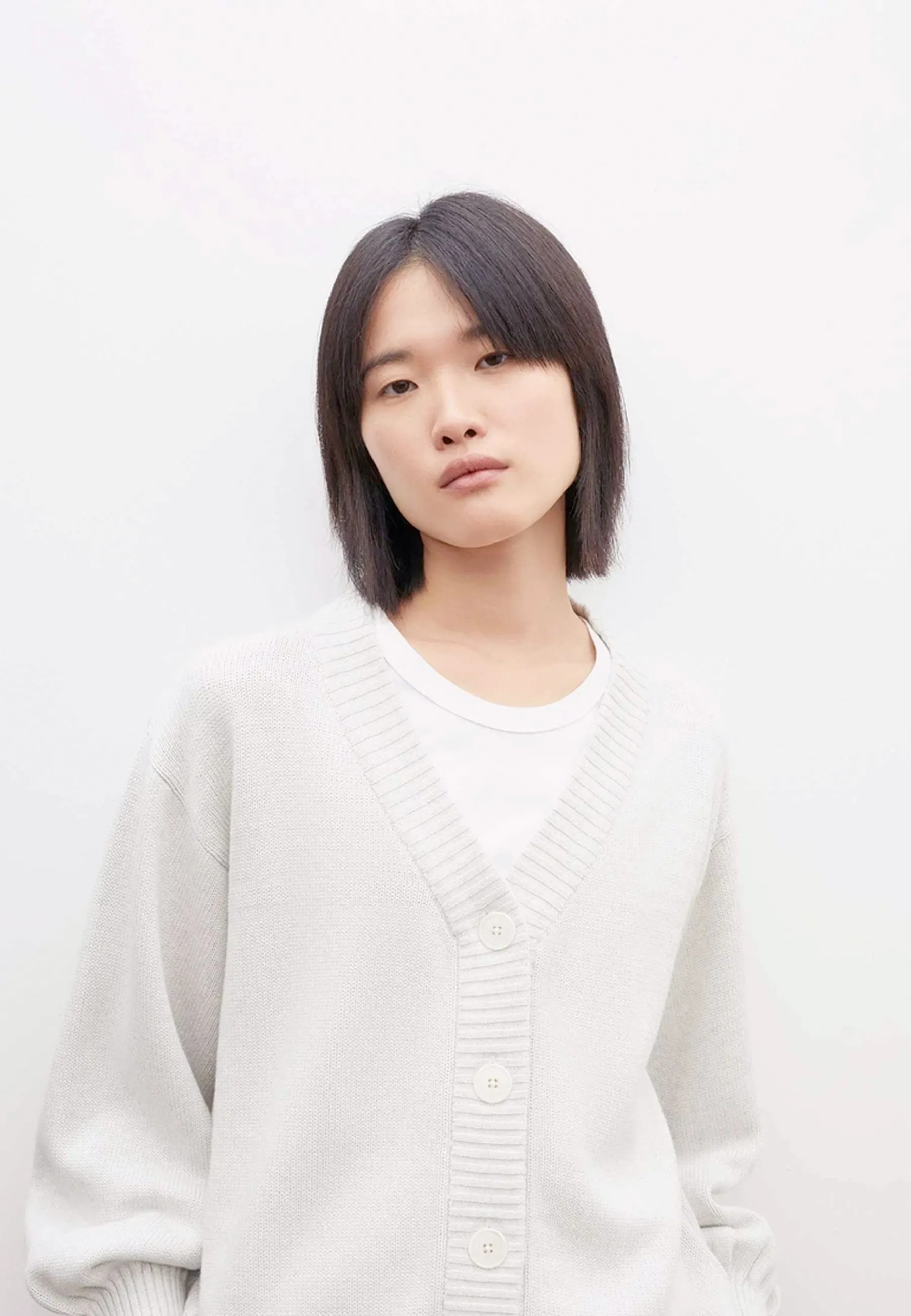 Arc Cardigan - light grey marle