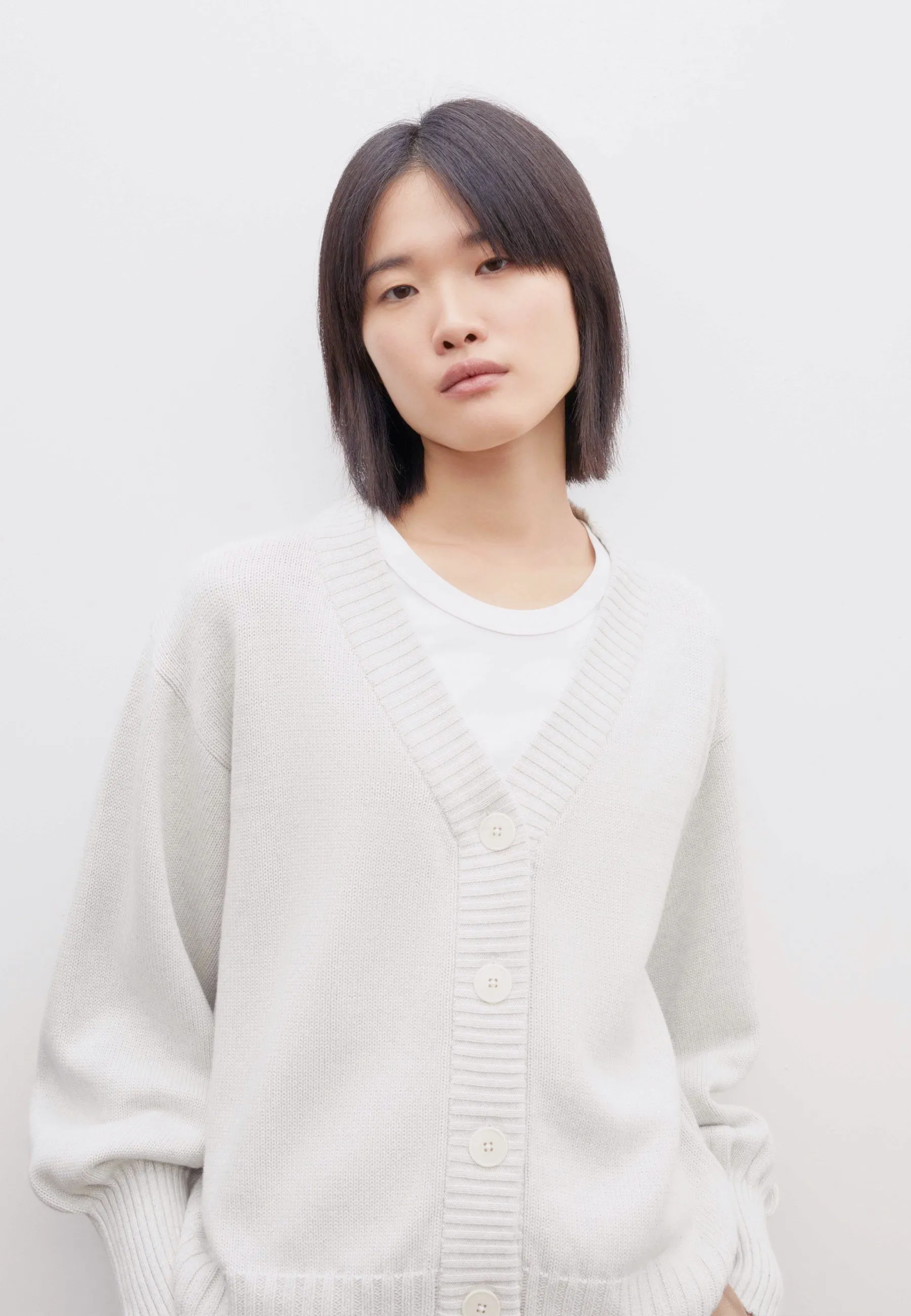 Arc Cardigan - light grey marle