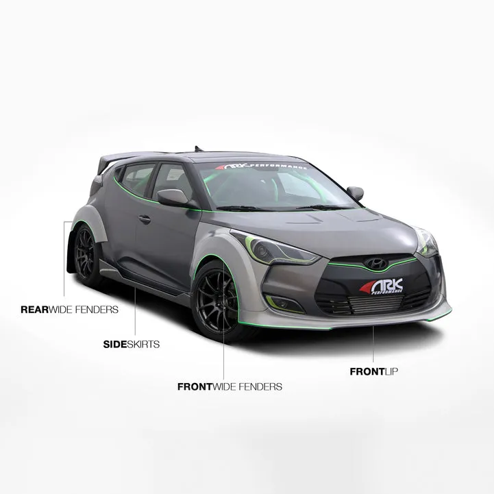 ARK C-FX Front Lip Hyundai Veloster (2012-2017) [Fiberglass] CFXL-0703