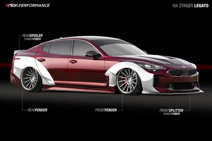 ARK Legato Wide Body Kit Kia Stinger 3.3L (2019-2022) [Fiberglass] SFLL-0811