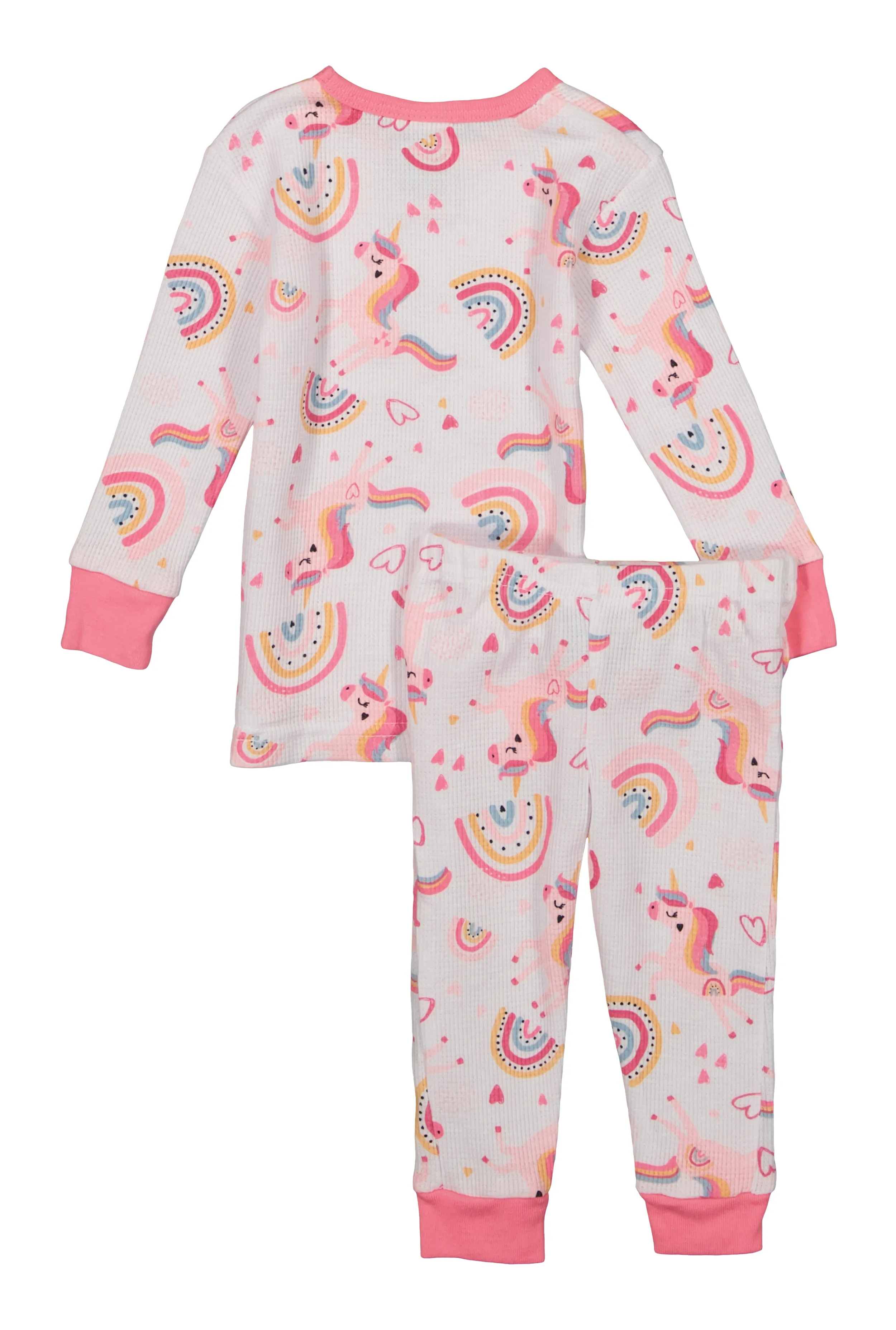 Baby Girls 12-24M Graphic Print Thermal Top and Pants Set