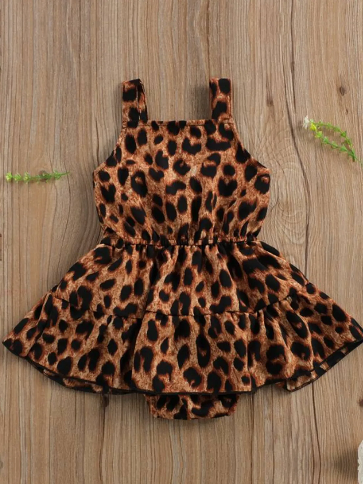 Baby Let's Go On Safari Leopard Romper Dress