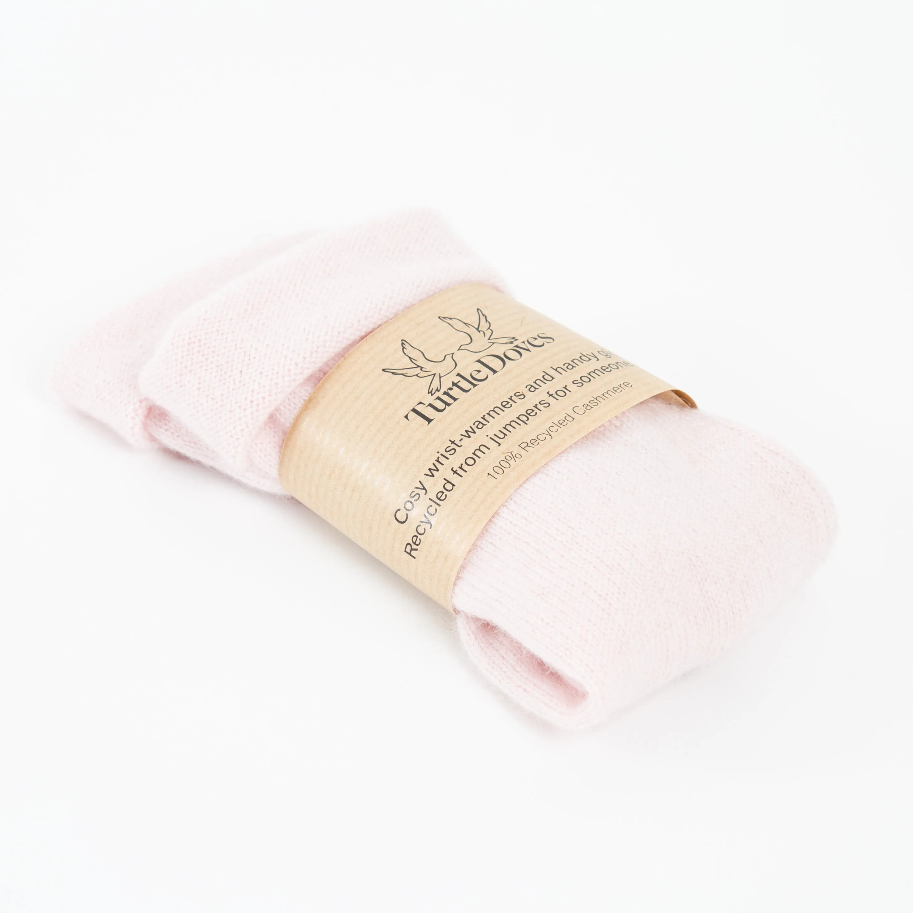 Baby Pink Cashmere Fingerless Gloves