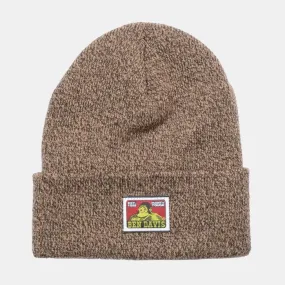 Ben Davis Cuffed Knit Beanie Marled Brown