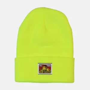 Ben Davis Cuffed Knit Beanie Safety Yellow