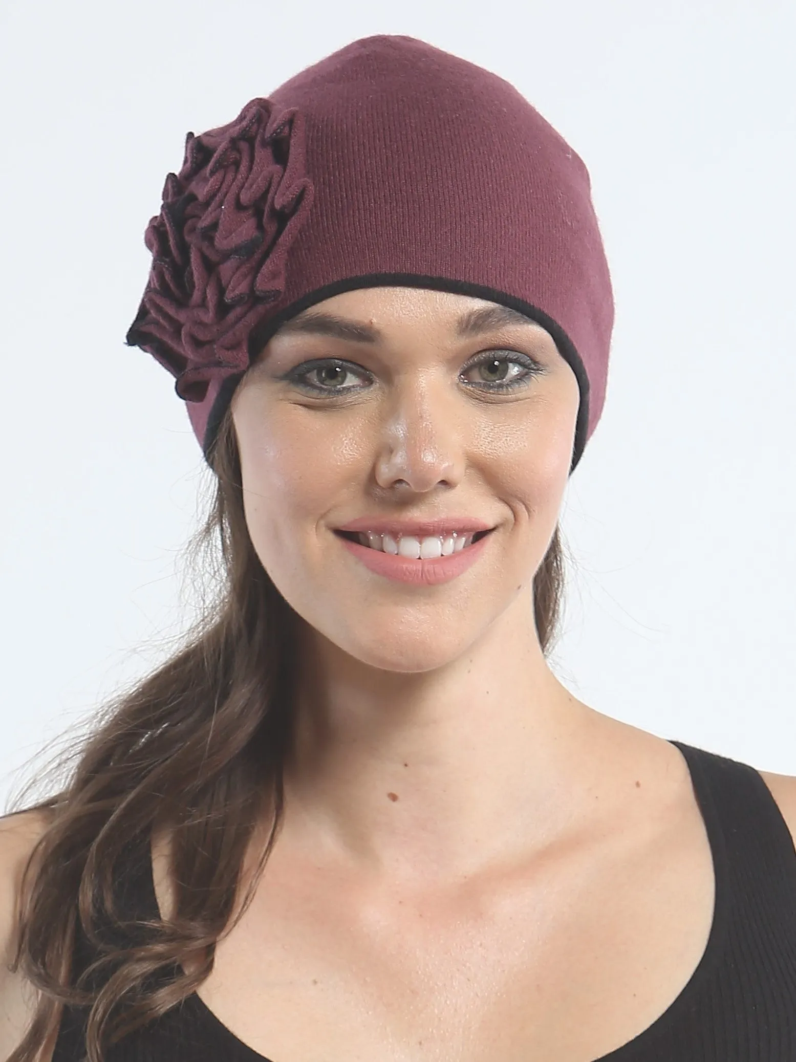 Big Flower Hat In Cashmere