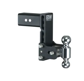 BW TS30037B - Class 5, 4 1/2" Drop / 4" Rise Black Dual Ball Mount for 3" Receivers