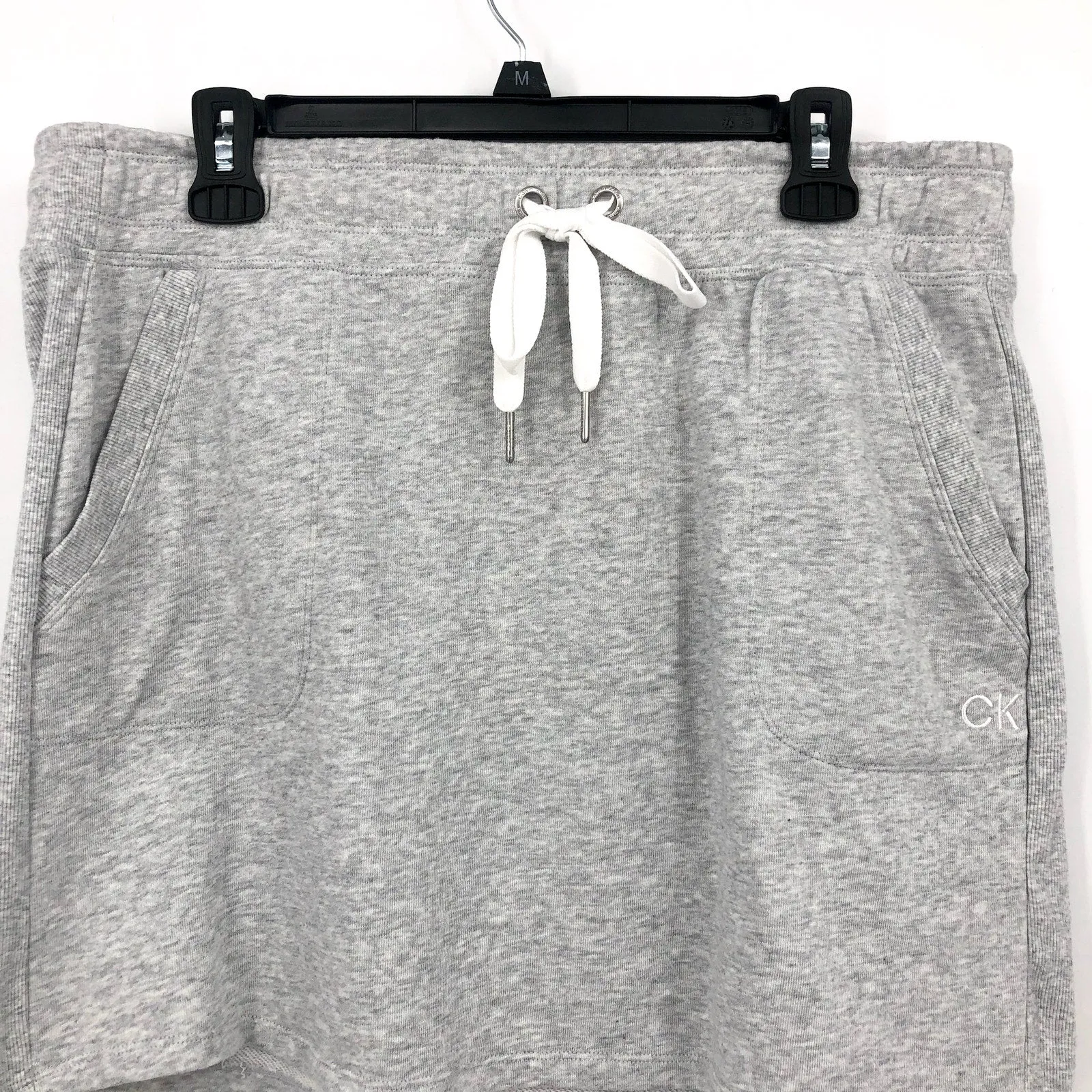 CALVIN KLEIN PERFORMANCE Women's Eco-Terry Skirt M Heather Grey Pull on NWT