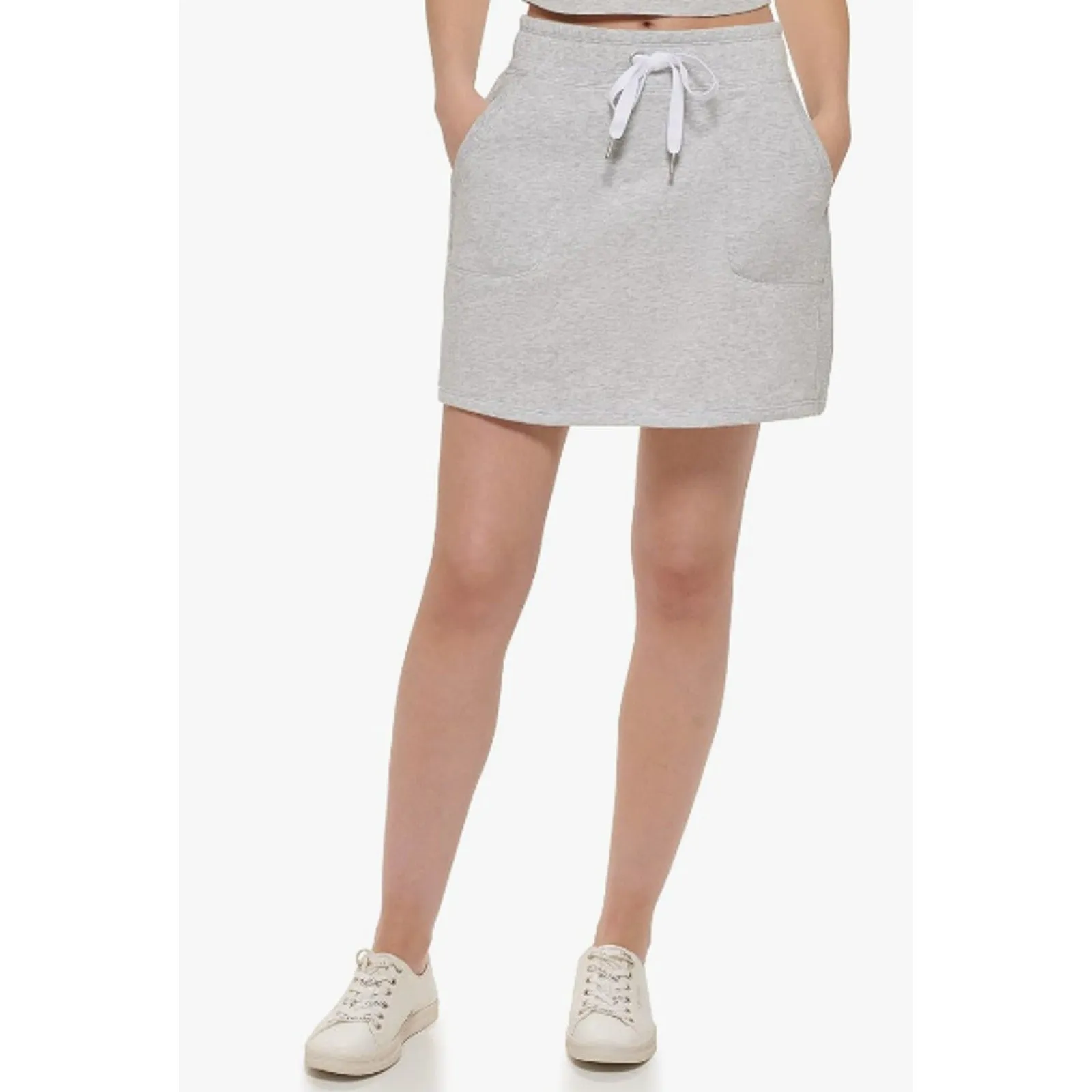 CALVIN KLEIN PERFORMANCE Women's Eco-Terry Skirt M Heather Grey Pull on NWT