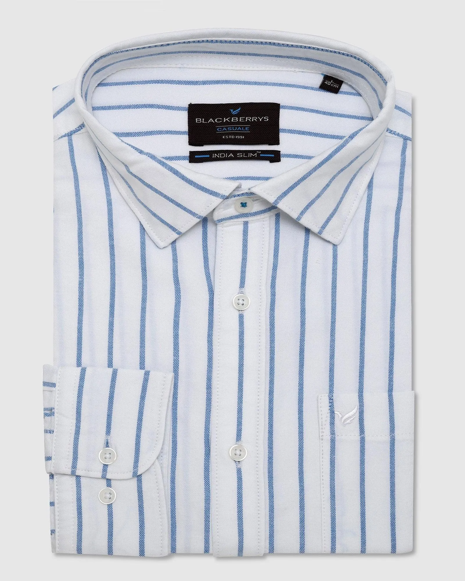 Casual Blue Striped Shirt - Eagle