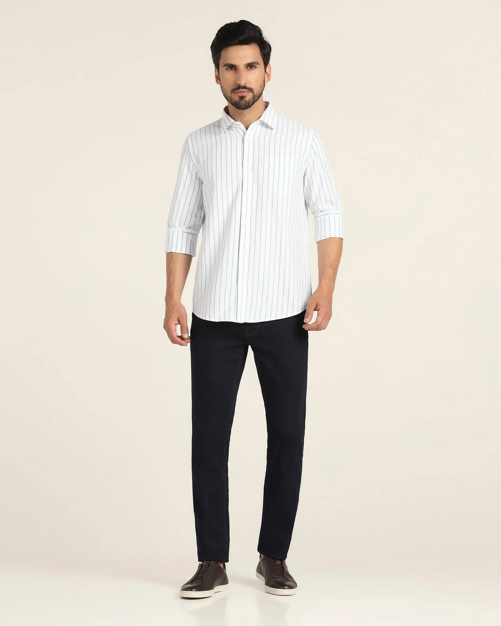 Casual Blue Striped Shirt - Eagle