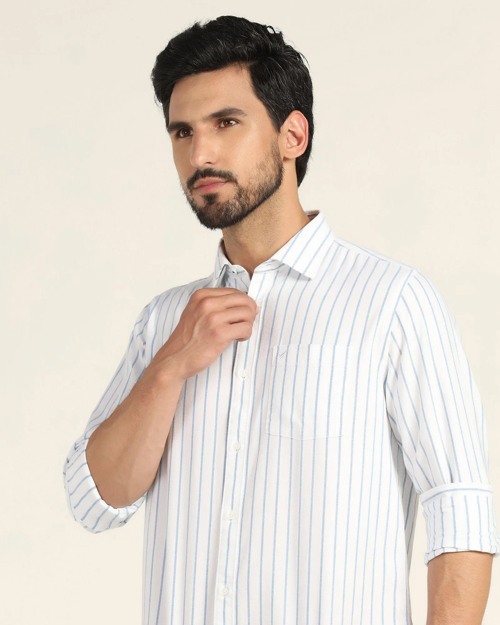 Casual Blue Striped Shirt - Eagle