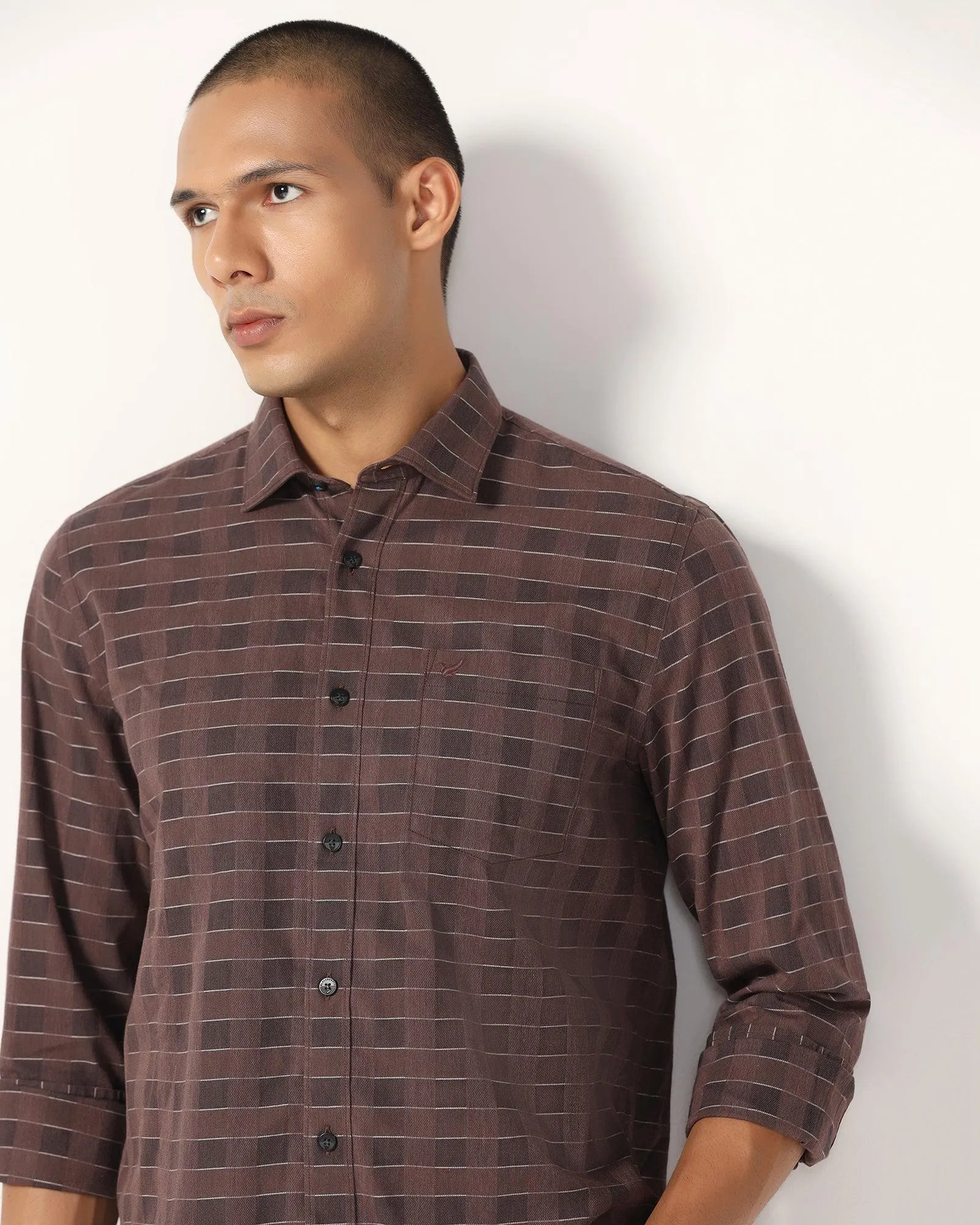 Casual Brown Check Shirt - Core