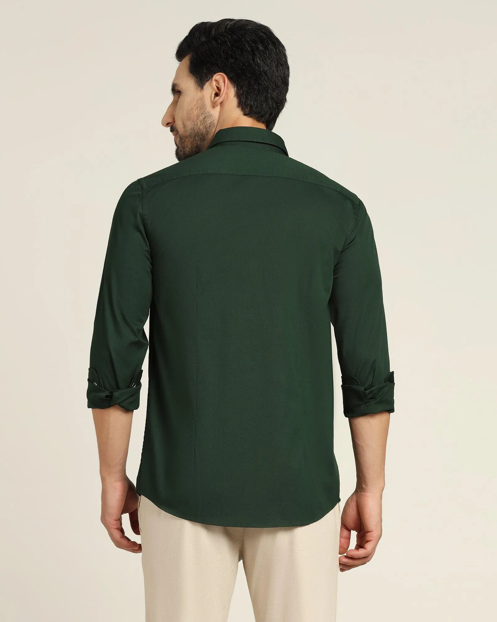 Casual Green Solid Shirt - Beckham