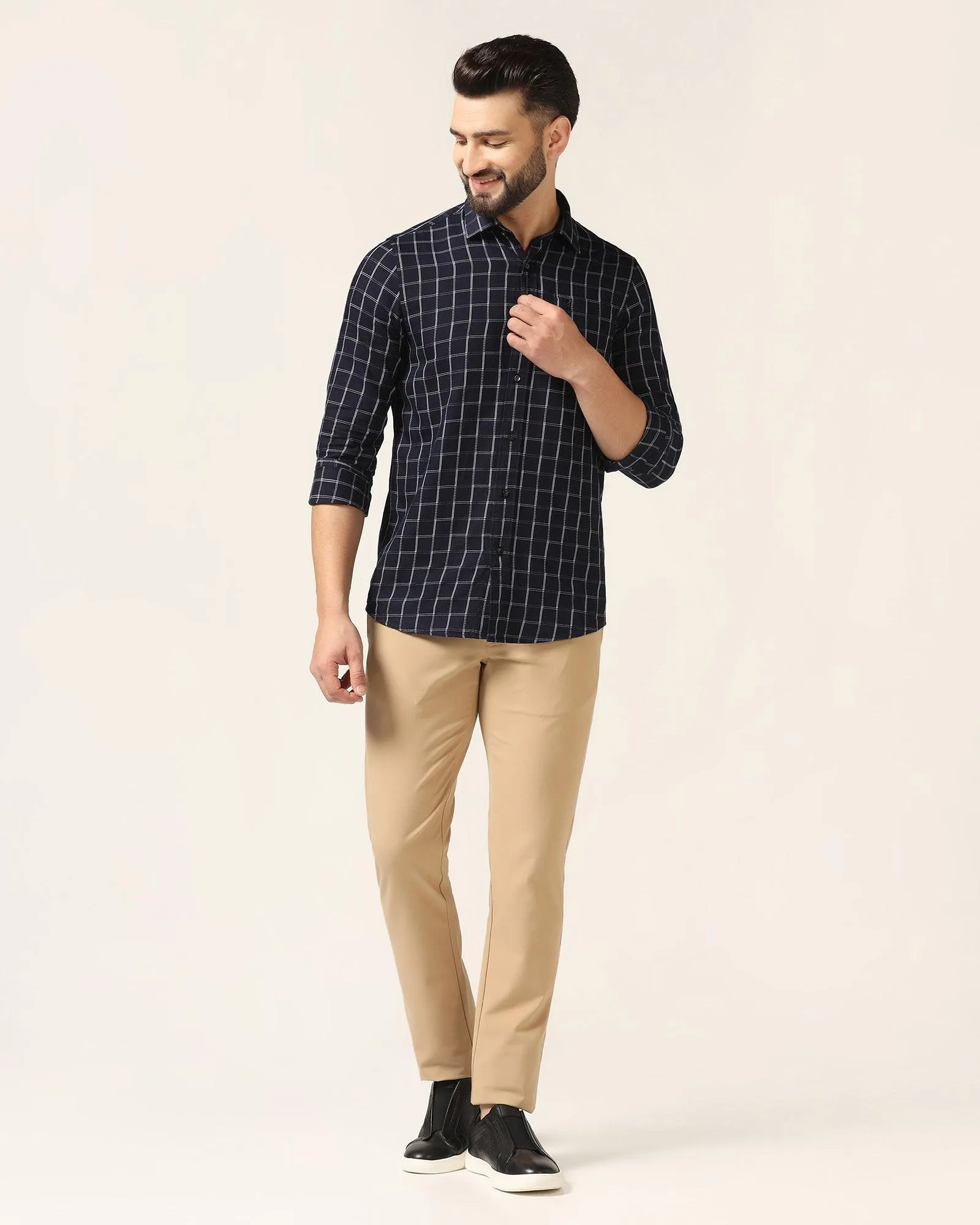 Casual Indigo Check Shirt - Max