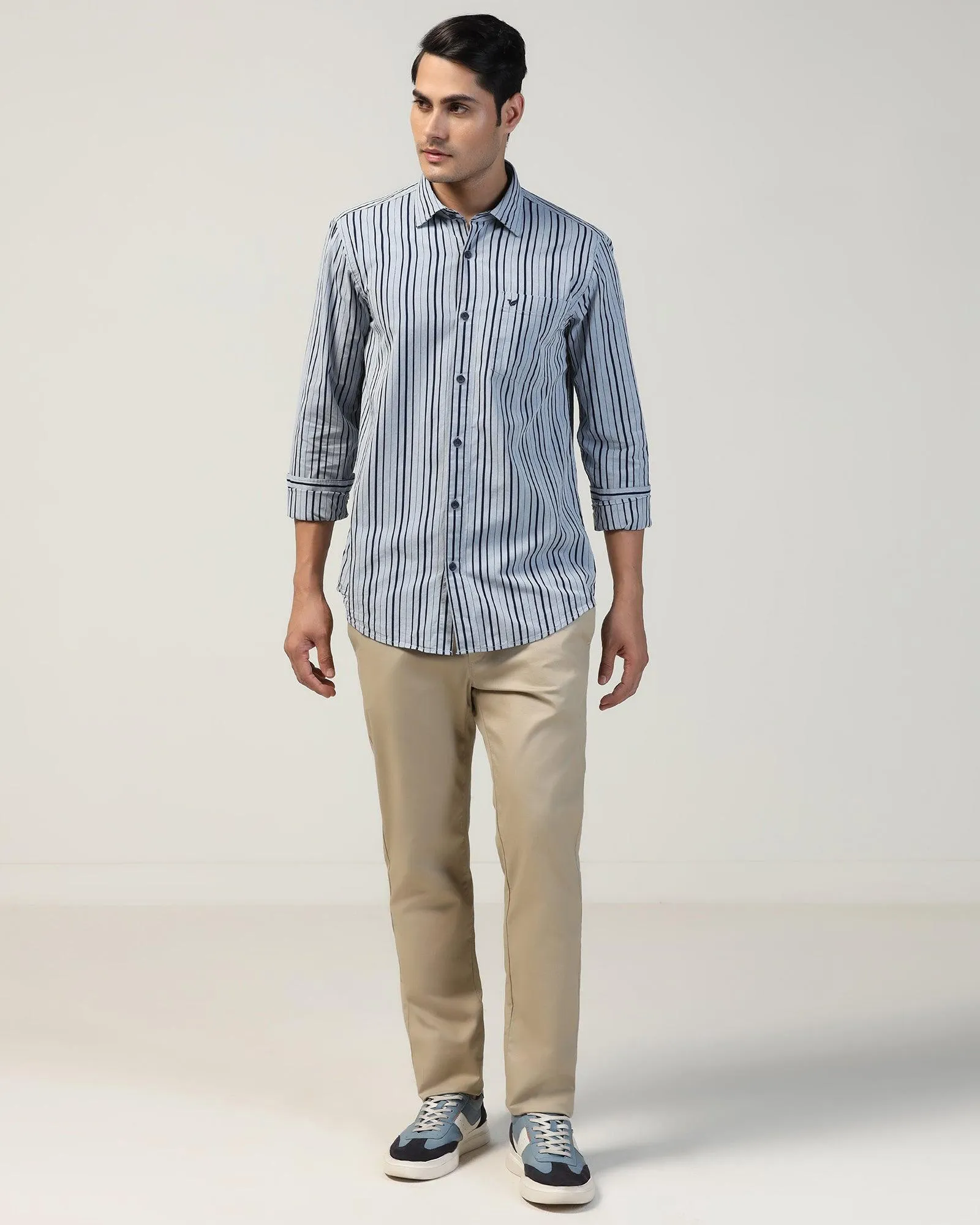 Casual Indigo Stripe Shirt - Elvan