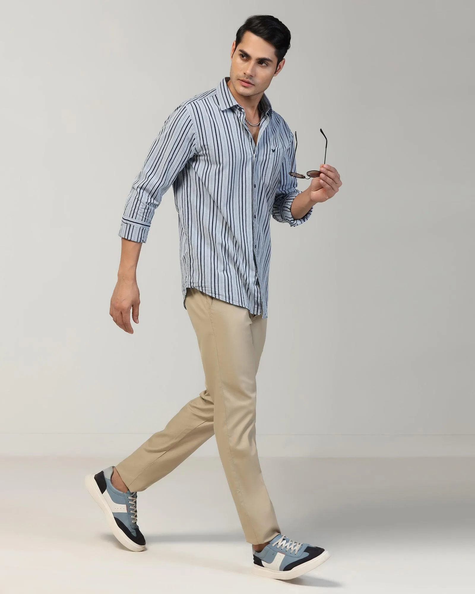 Casual Indigo Stripe Shirt - Elvan