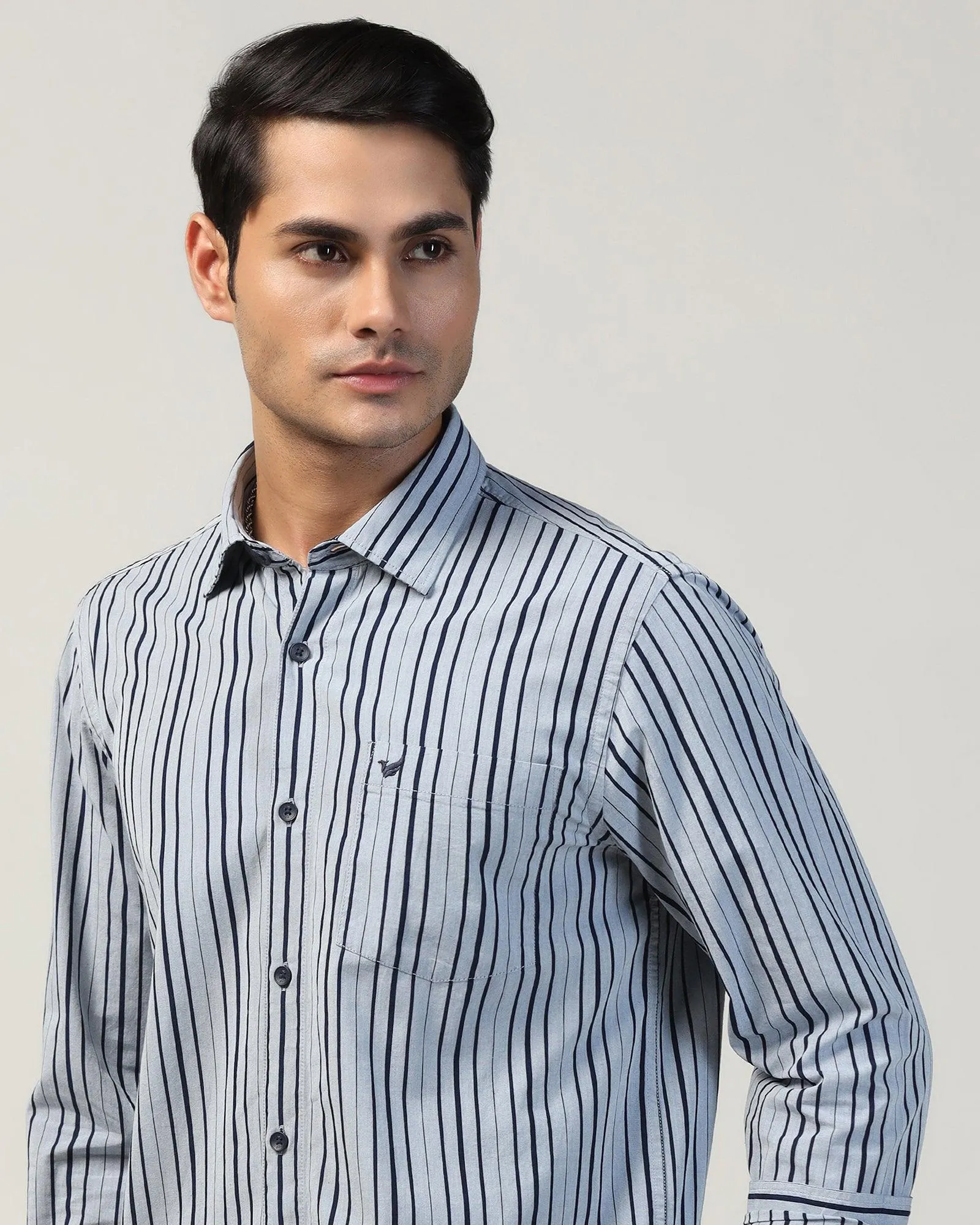 Casual Indigo Stripe Shirt - Elvan