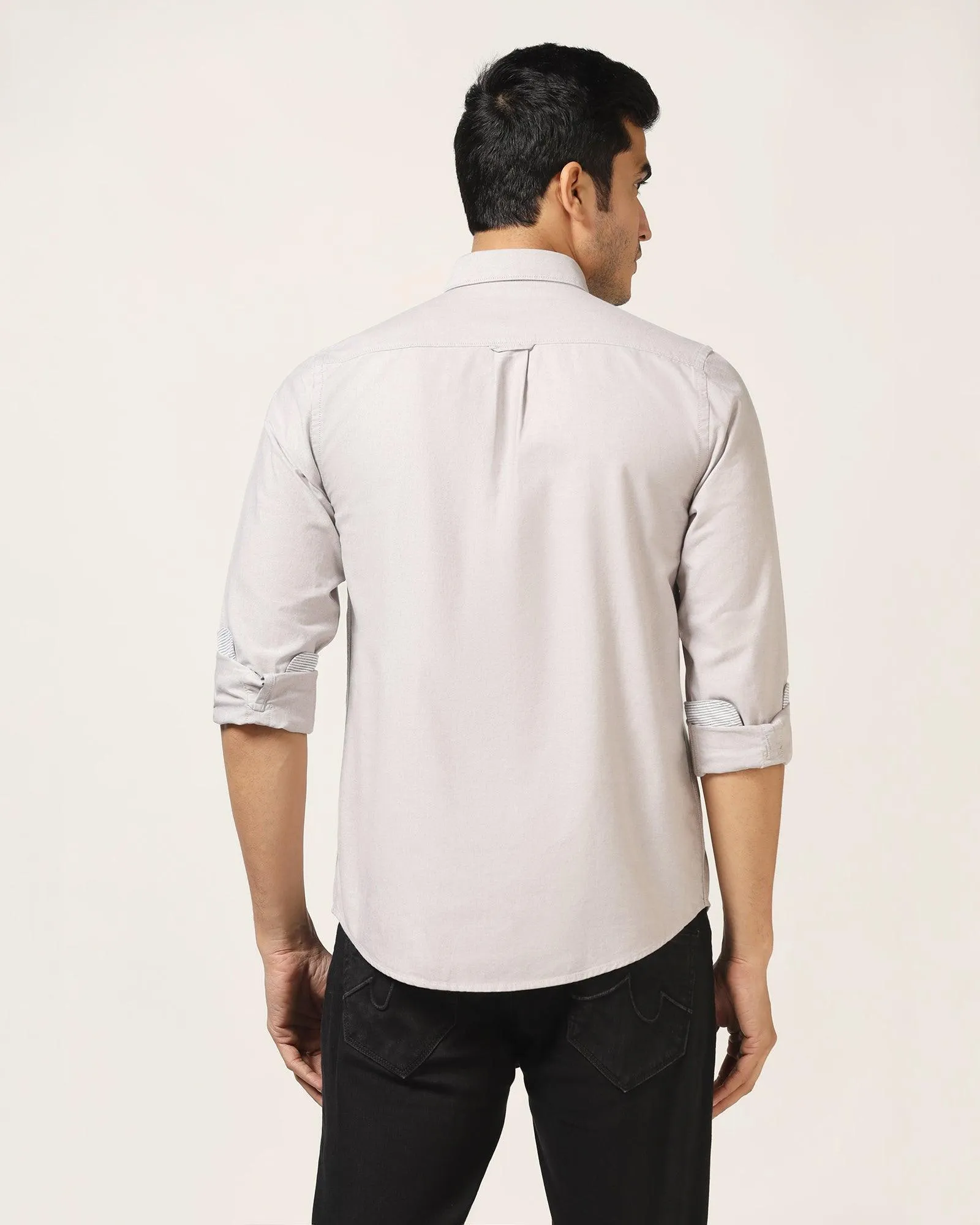 Casual Light Grey Solid Shirt - Donic