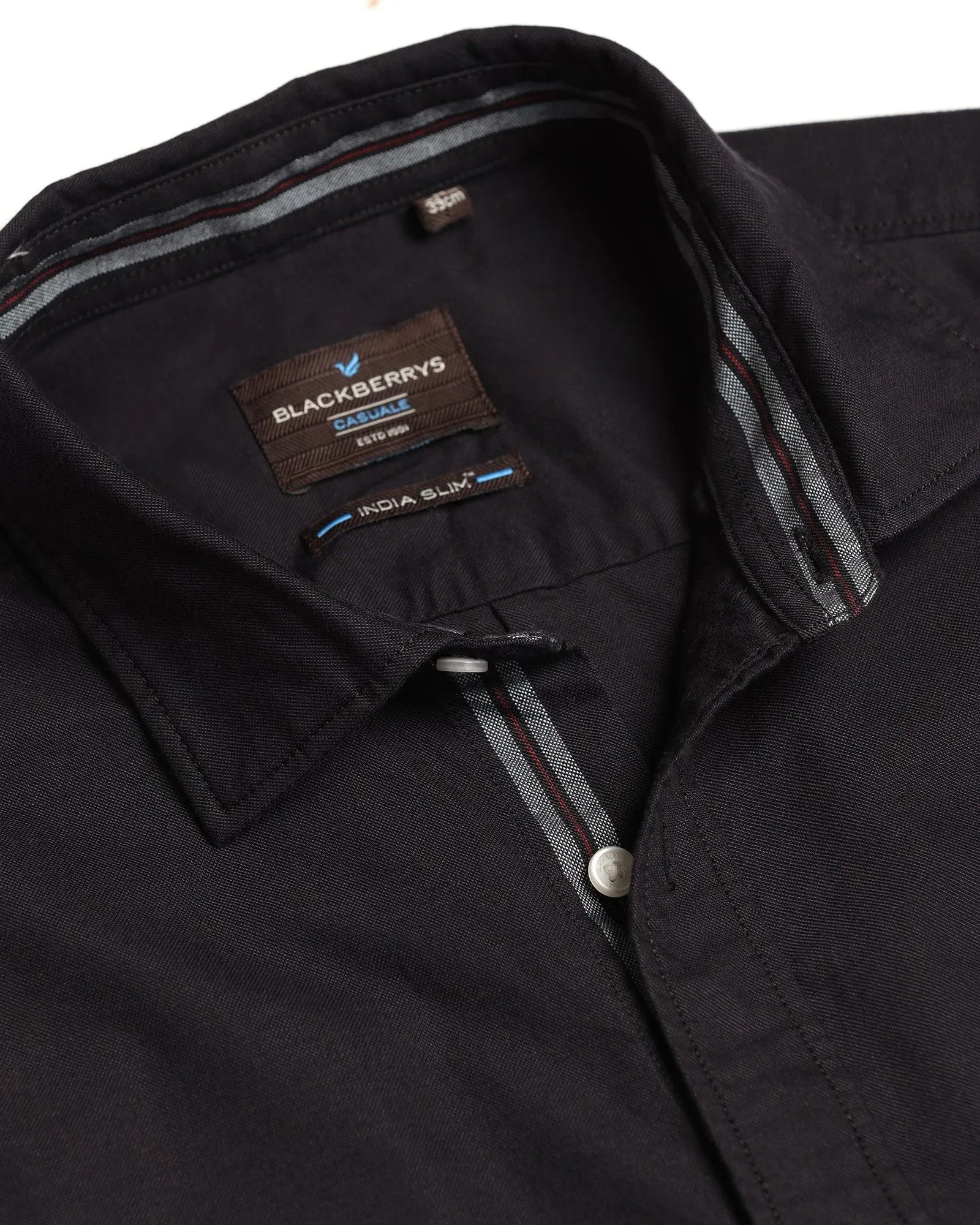 Casual Navy Solid Shirt - Solly