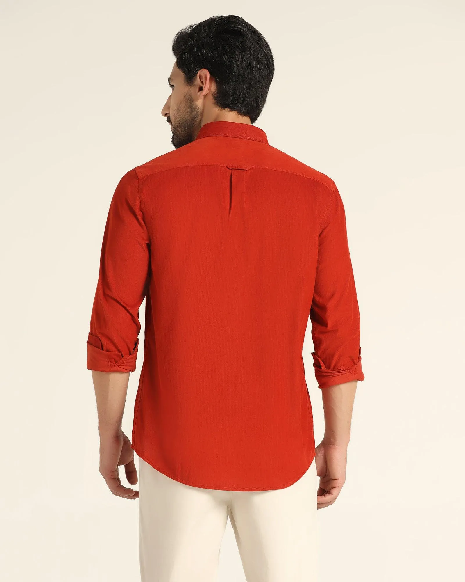 Casual Red Solid Shirt - Jenga