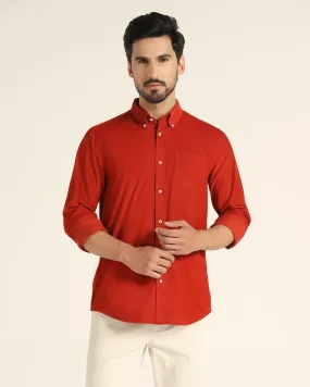 Casual Red Solid Shirt - Jenga