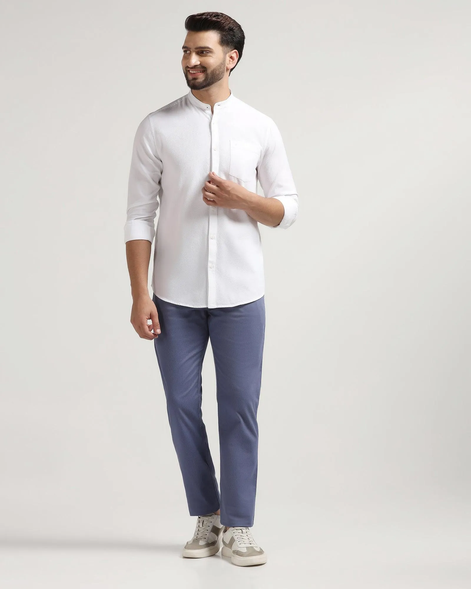 Casual White Solid Shirt - Colt