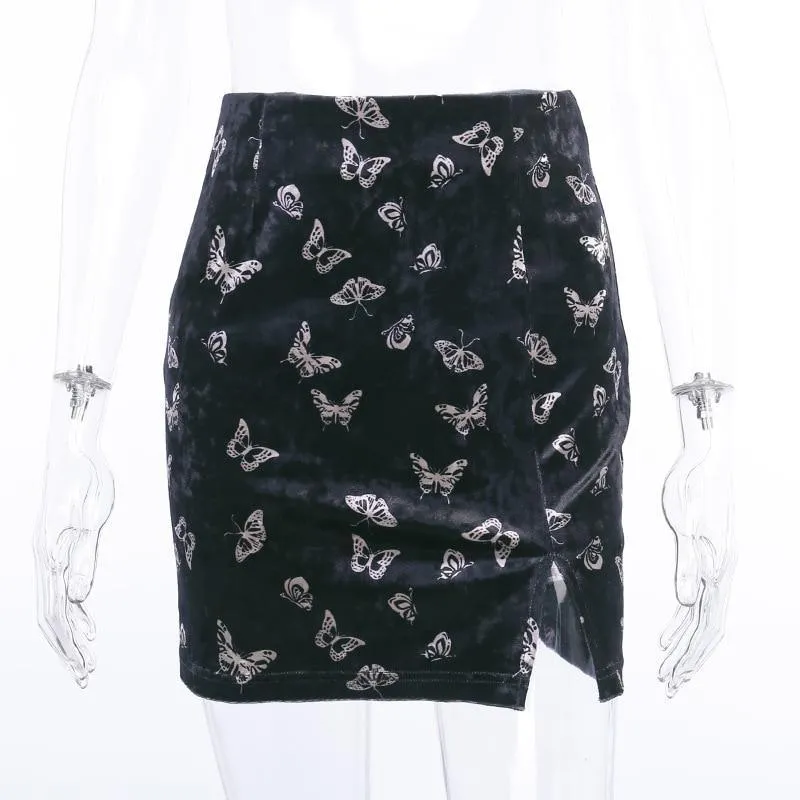 Chinese Asia Style Butterfly Pencil Skirt: Summer Clubbing Casual Skirt