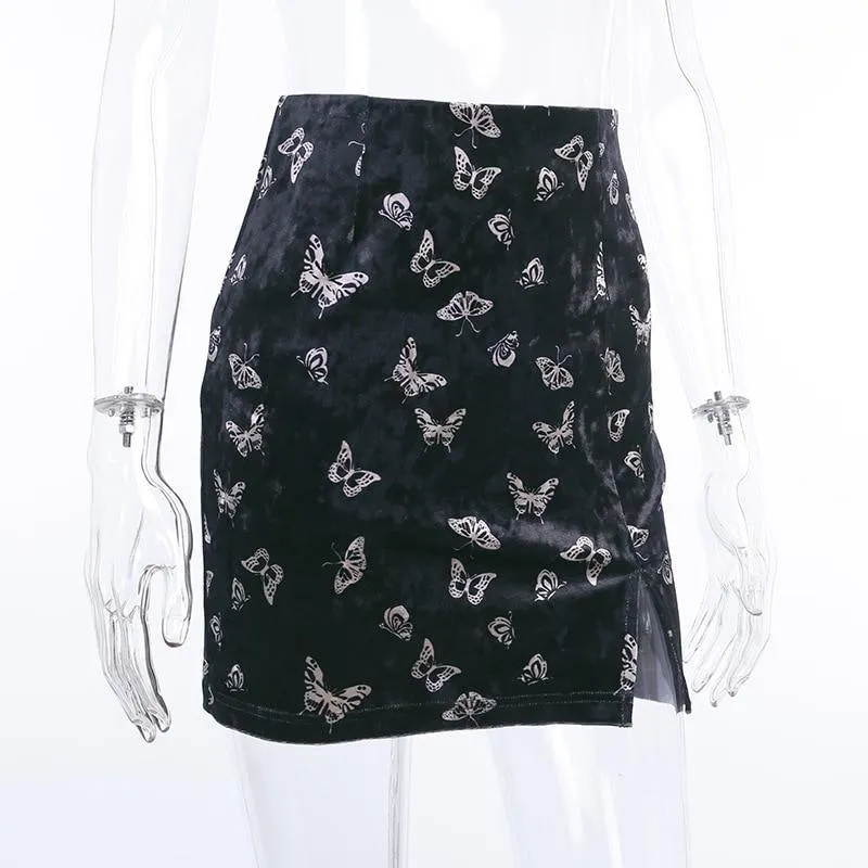 Chinese Asia Style Butterfly Pencil Skirt: Summer Clubbing Casual Skirt