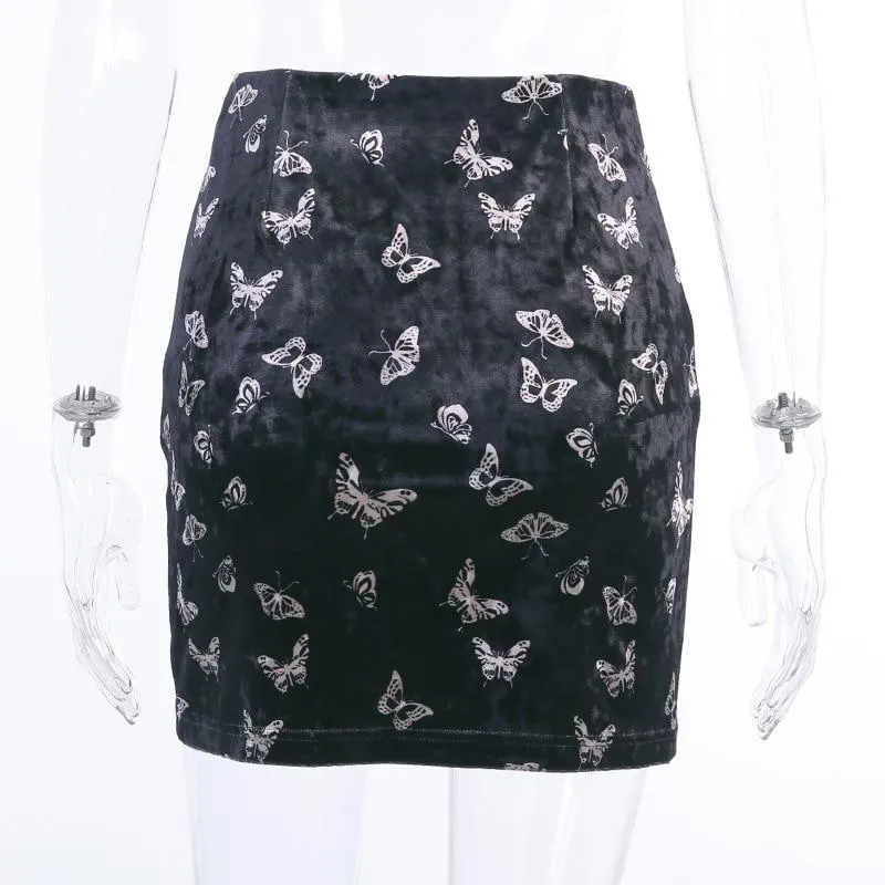 Chinese Asia Style Butterfly Pencil Skirt: Summer Clubbing Casual Skirt