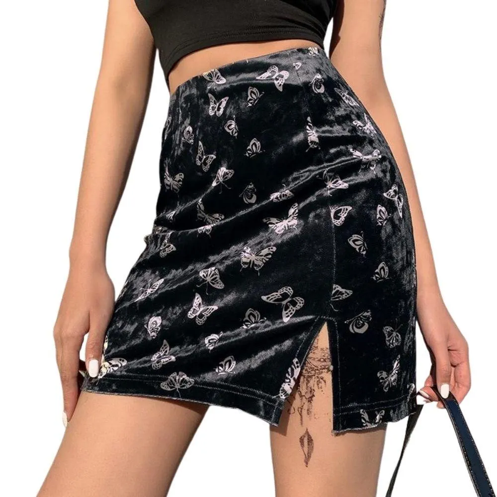 Chinese Asia Style Butterfly Pencil Skirt: Summer Clubbing Casual Skirt